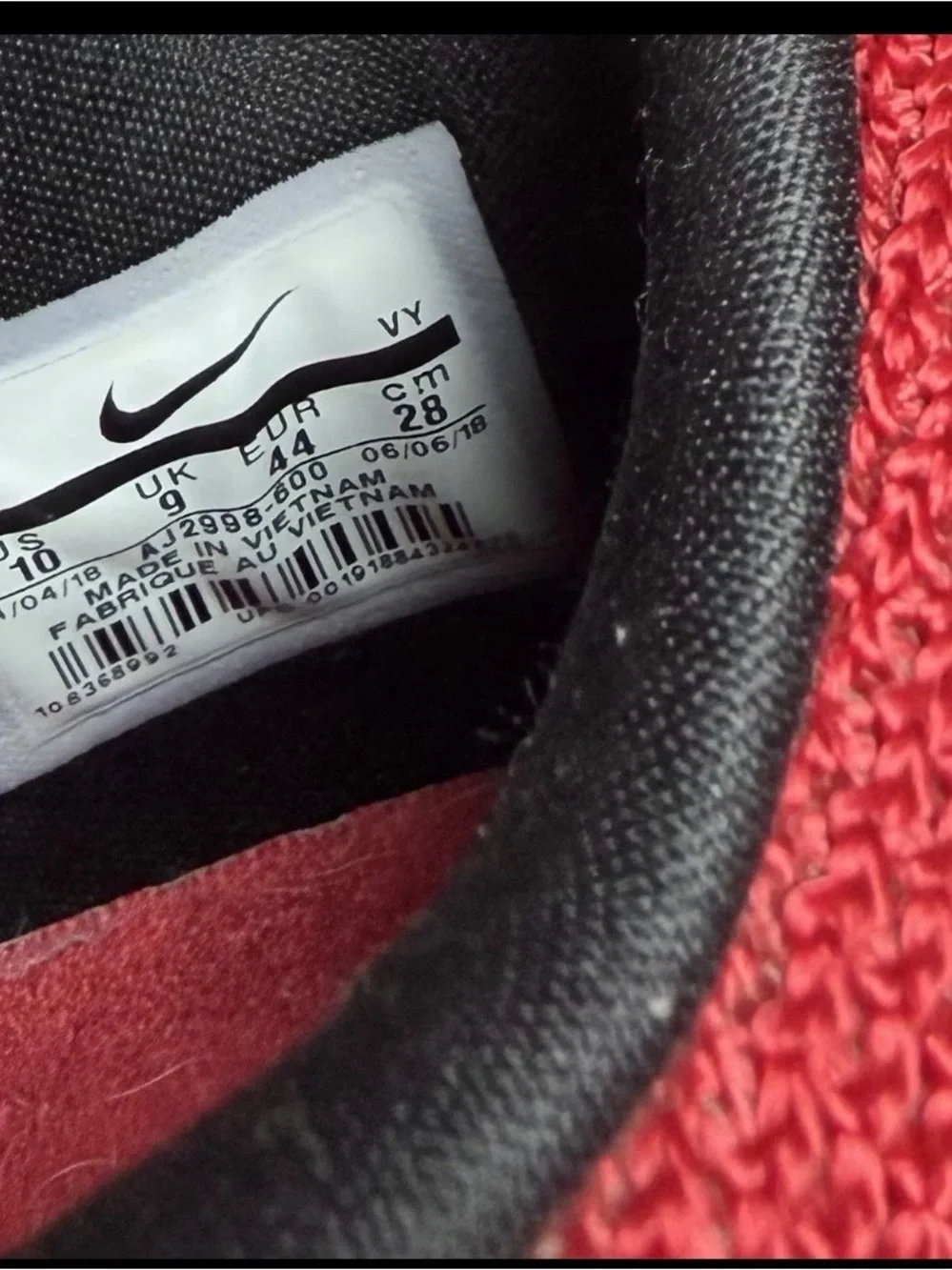 Nike Red and Black Men's Athletic Sneakers